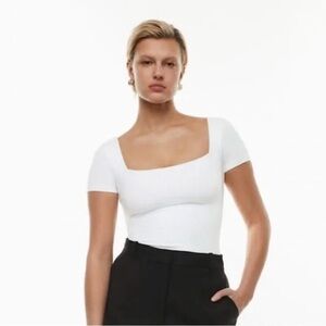 babaton aritiza contour squareneck hip length top